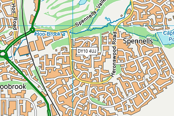 DY10 4UJ map - OS VectorMap District (Ordnance Survey)