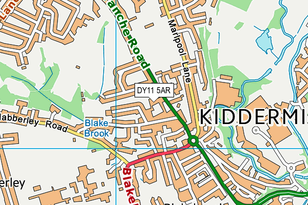 DY11 5AR map - OS VectorMap District (Ordnance Survey)