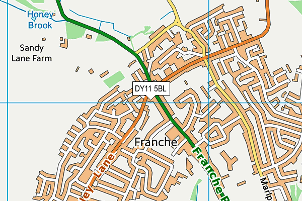 DY11 5BL map - OS VectorMap District (Ordnance Survey)