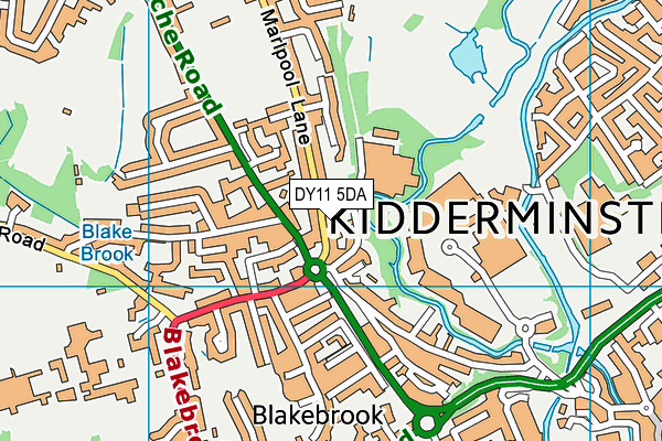 DY11 5DA map - OS VectorMap District (Ordnance Survey)