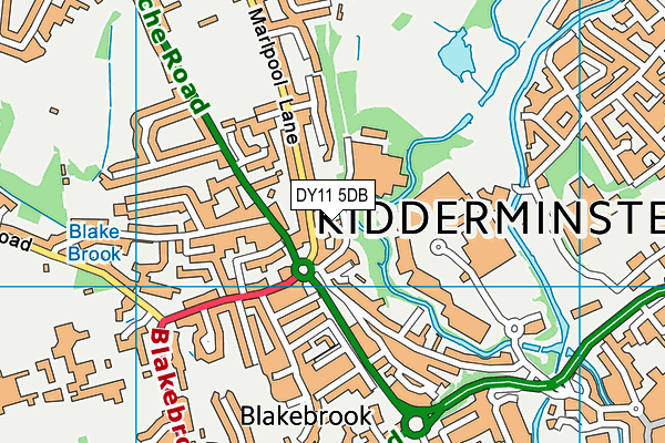 DY11 5DB map - OS VectorMap District (Ordnance Survey)