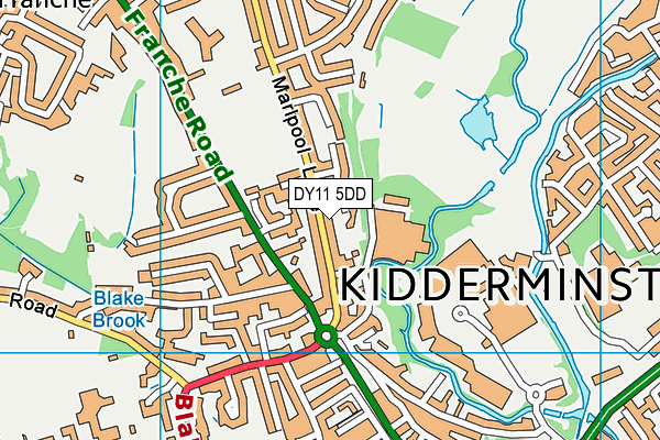 DY11 5DD map - OS VectorMap District (Ordnance Survey)