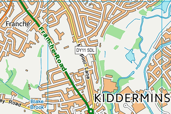 DY11 5DL map - OS VectorMap District (Ordnance Survey)