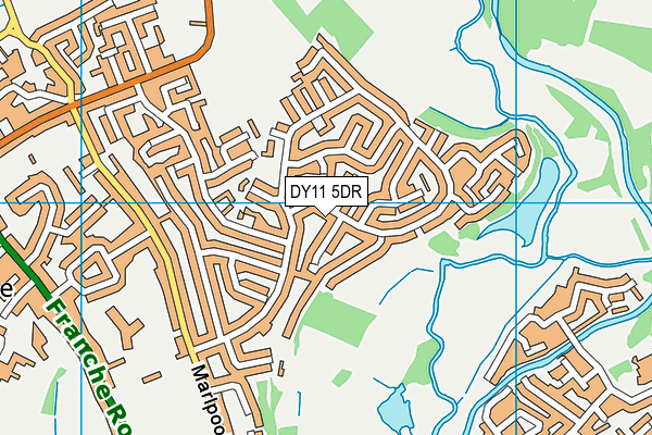 DY11 5DR map - OS VectorMap District (Ordnance Survey)