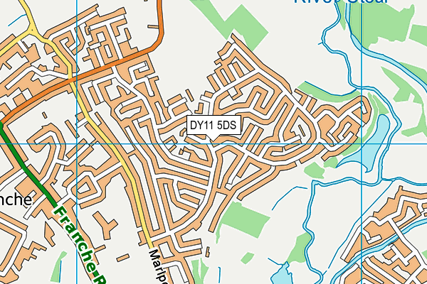 DY11 5DS map - OS VectorMap District (Ordnance Survey)
