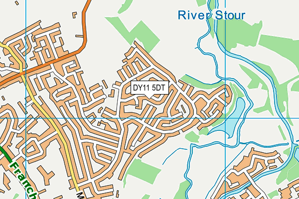 DY11 5DT map - OS VectorMap District (Ordnance Survey)