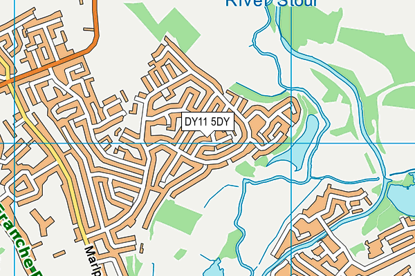 DY11 5DY map - OS VectorMap District (Ordnance Survey)