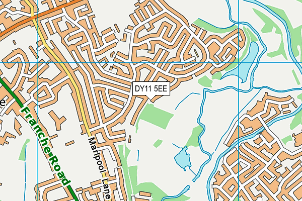 DY11 5EE map - OS VectorMap District (Ordnance Survey)