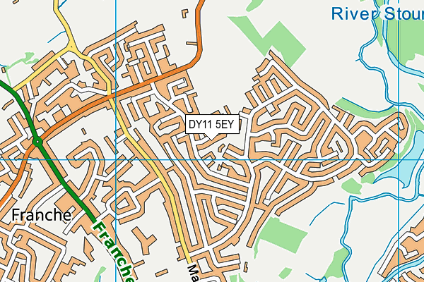 DY11 5EY map - OS VectorMap District (Ordnance Survey)