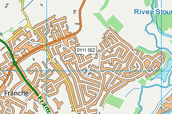 DY11 5EZ map - OS VectorMap District (Ordnance Survey)