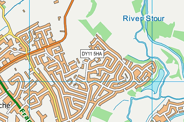 DY11 5HA map - OS VectorMap District (Ordnance Survey)
