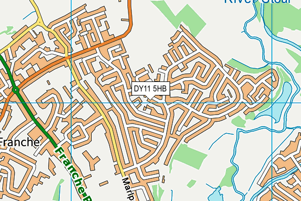 DY11 5HB map - OS VectorMap District (Ordnance Survey)