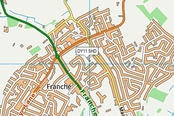 DY11 5HD map - OS VectorMap District (Ordnance Survey)