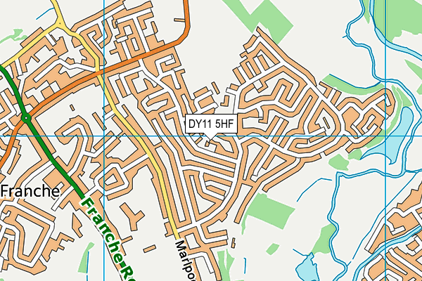 DY11 5HF map - OS VectorMap District (Ordnance Survey)