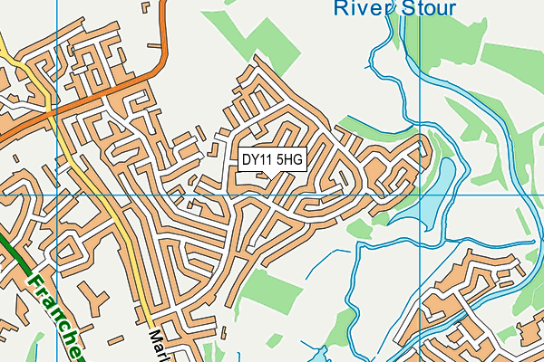 DY11 5HG map - OS VectorMap District (Ordnance Survey)