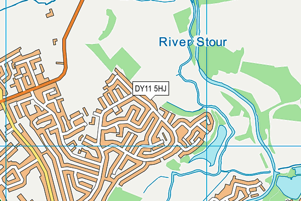 DY11 5HJ map - OS VectorMap District (Ordnance Survey)