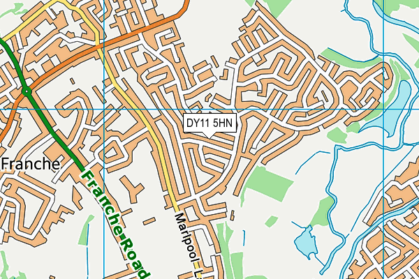 DY11 5HN map - OS VectorMap District (Ordnance Survey)