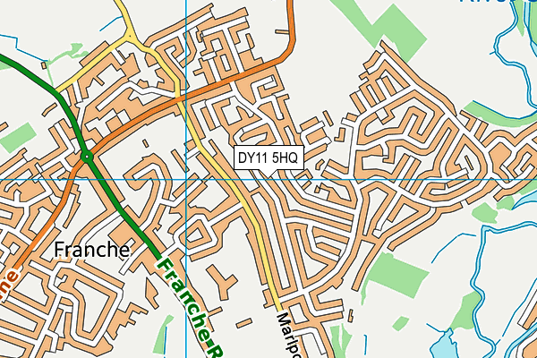 DY11 5HQ map - OS VectorMap District (Ordnance Survey)