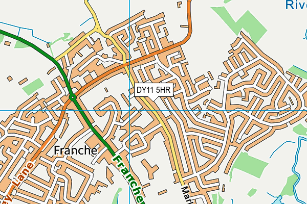 DY11 5HR map - OS VectorMap District (Ordnance Survey)