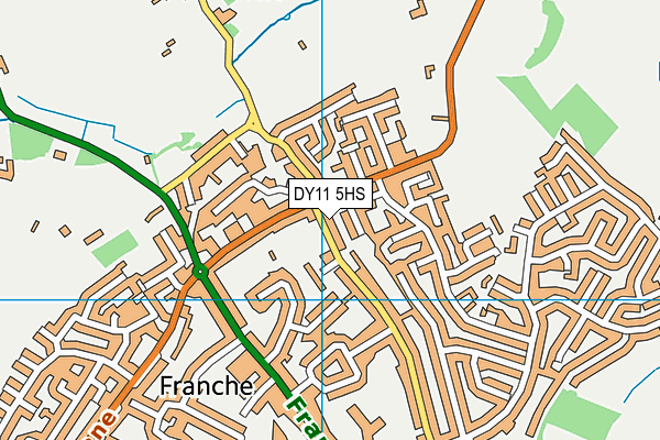 DY11 5HS map - OS VectorMap District (Ordnance Survey)