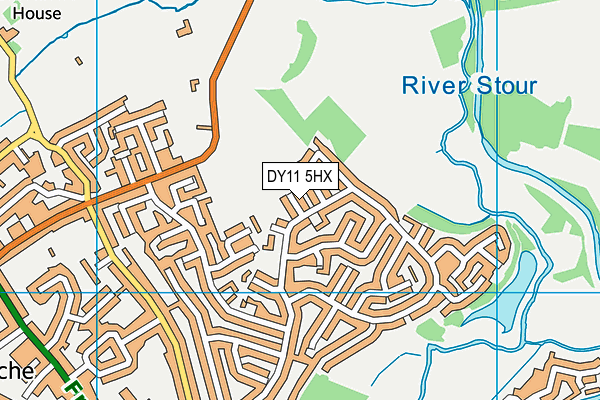 DY11 5HX map - OS VectorMap District (Ordnance Survey)