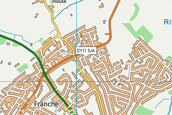 DY11 5JA map - OS VectorMap District (Ordnance Survey)