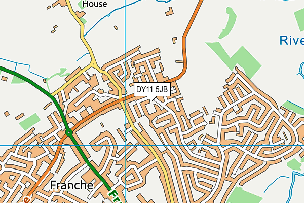 DY11 5JB map - OS VectorMap District (Ordnance Survey)