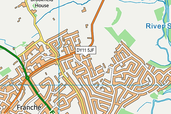 DY11 5JF map - OS VectorMap District (Ordnance Survey)
