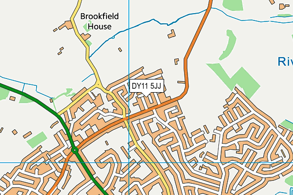 DY11 5JJ map - OS VectorMap District (Ordnance Survey)