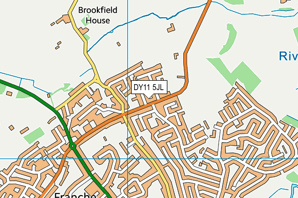 DY11 5JL map - OS VectorMap District (Ordnance Survey)