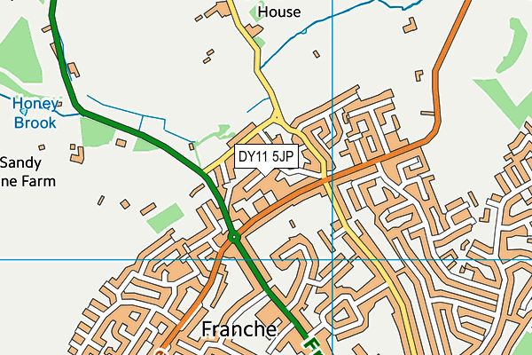 DY11 5JP map - OS VectorMap District (Ordnance Survey)