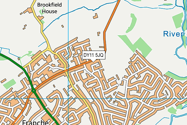 DY11 5JQ map - OS VectorMap District (Ordnance Survey)