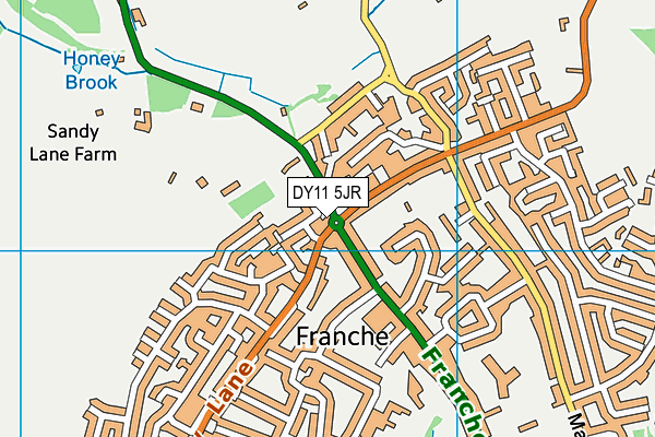 DY11 5JR map - OS VectorMap District (Ordnance Survey)