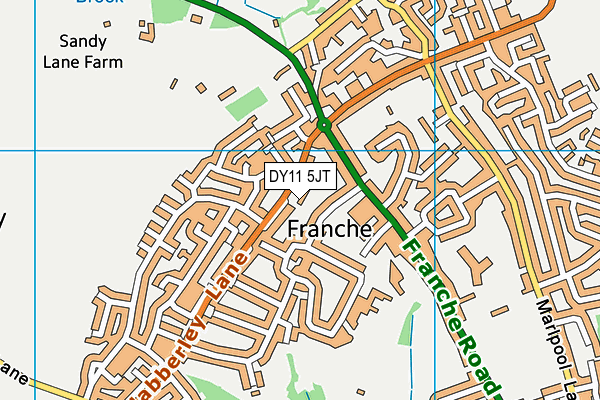 DY11 5JT map - OS VectorMap District (Ordnance Survey)