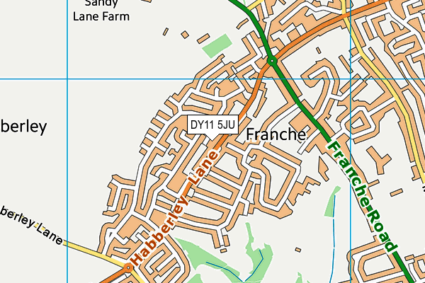 DY11 5JU map - OS VectorMap District (Ordnance Survey)