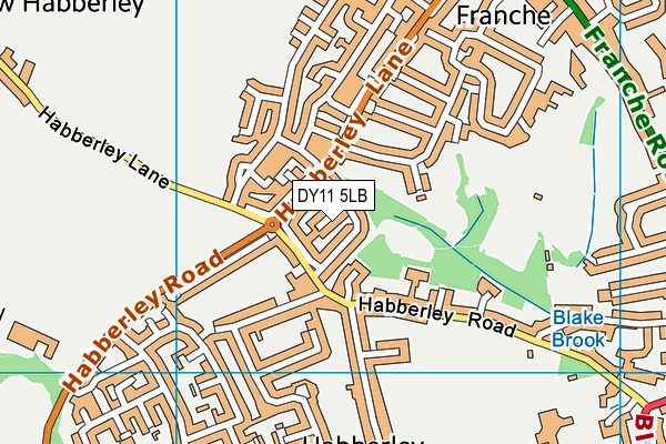 DY11 5LB map - OS VectorMap District (Ordnance Survey)