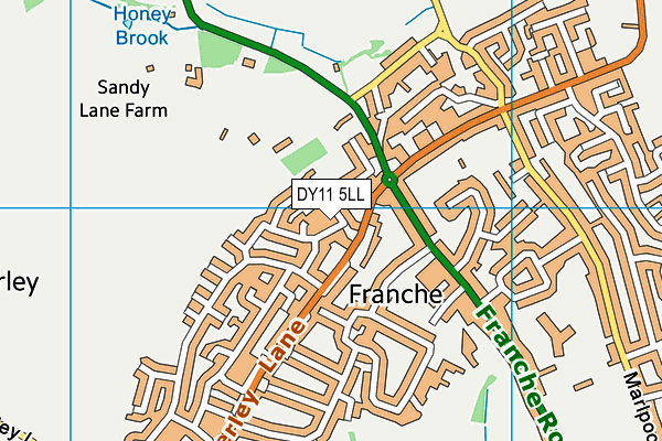 DY11 5LL map - OS VectorMap District (Ordnance Survey)