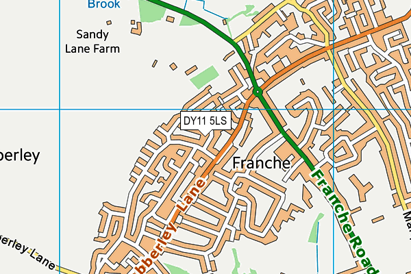 DY11 5LS map - OS VectorMap District (Ordnance Survey)