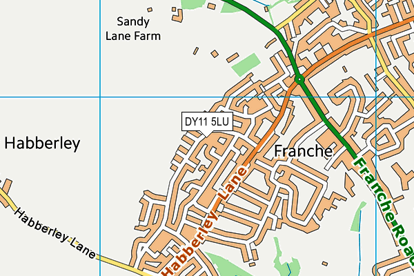 DY11 5LU map - OS VectorMap District (Ordnance Survey)