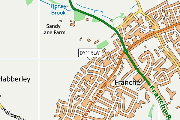 DY11 5LW map - OS VectorMap District (Ordnance Survey)