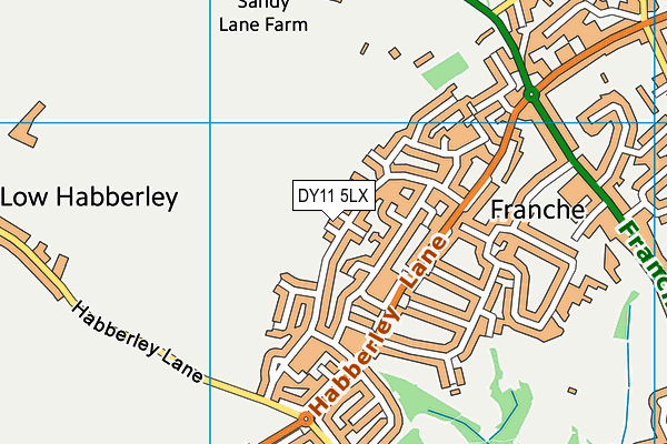 DY11 5LX map - OS VectorMap District (Ordnance Survey)