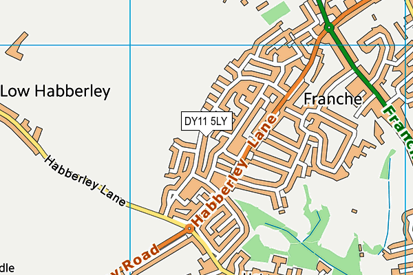 DY11 5LY map - OS VectorMap District (Ordnance Survey)