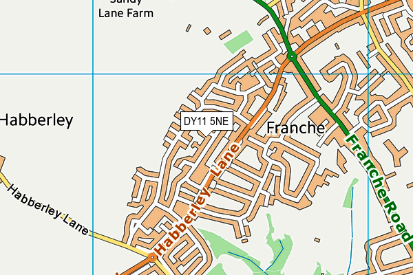 DY11 5NE map - OS VectorMap District (Ordnance Survey)