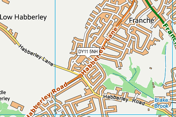 DY11 5NH map - OS VectorMap District (Ordnance Survey)