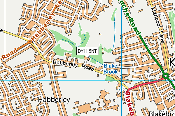 DY11 5NT map - OS VectorMap District (Ordnance Survey)