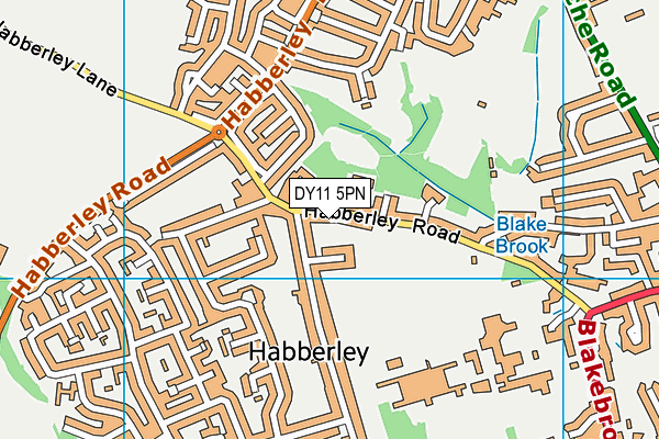 DY11 5PN map - OS VectorMap District (Ordnance Survey)