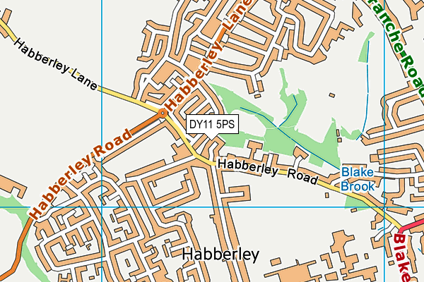 DY11 5PS map - OS VectorMap District (Ordnance Survey)