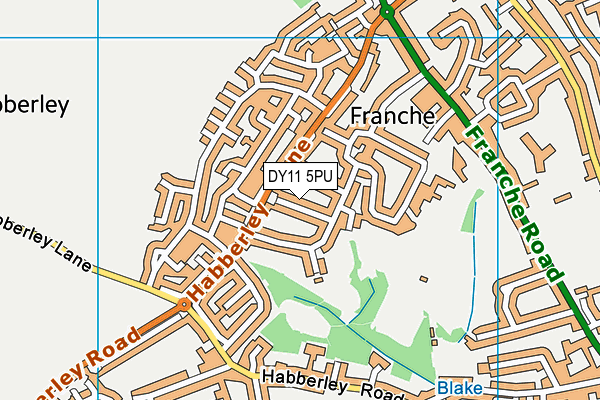 DY11 5PU map - OS VectorMap District (Ordnance Survey)