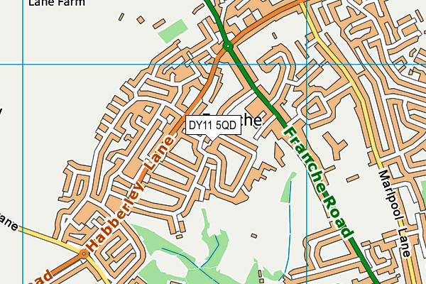 DY11 5QD map - OS VectorMap District (Ordnance Survey)