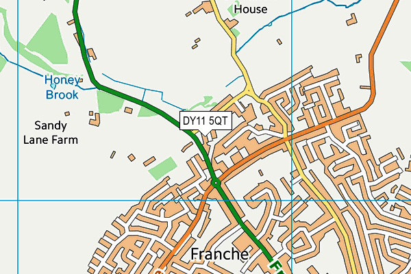 DY11 5QT map - OS VectorMap District (Ordnance Survey)